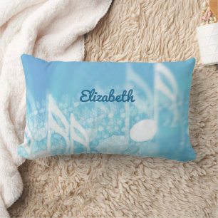 Blue Music Personalised Lumbar Cushion