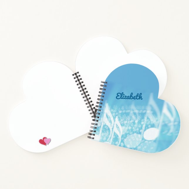 Blue Music Personalised Notebook (Inside)