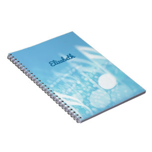 Blue Music Personalised Notebook