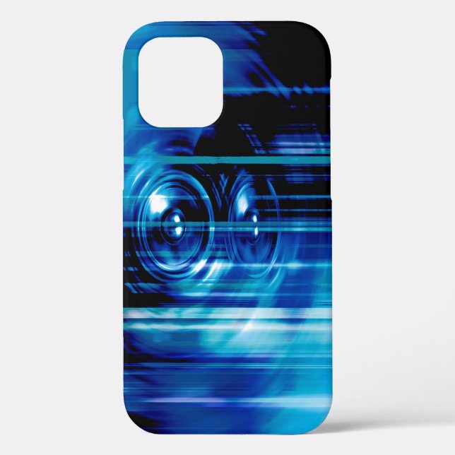Blue music speakers Case-Mate iPhone case (Back)