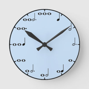 Blue Musical Math Wall Clock