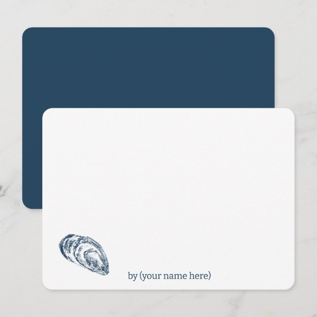 Blue mussel sea coastal ocean all occasion blank card (Front/Back)