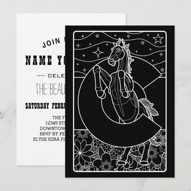 blue mustang of colorado invitation (Front/Back)