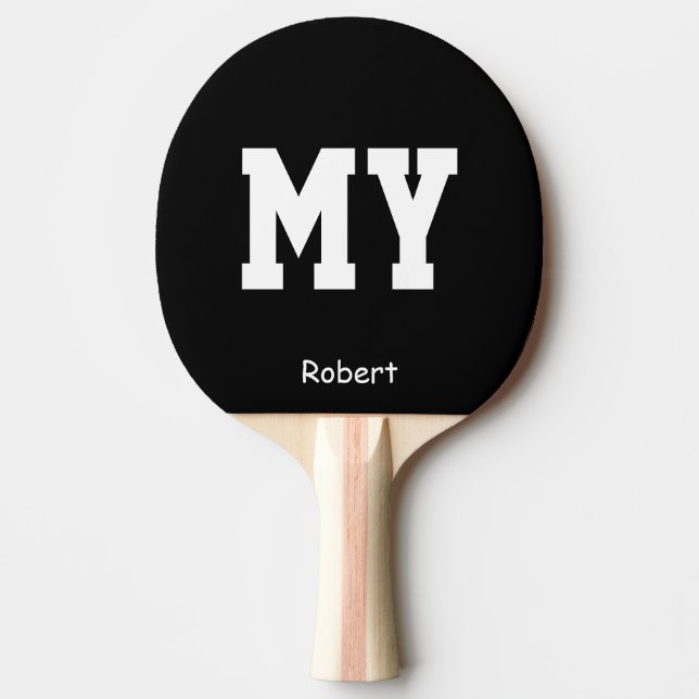 Blue My Name Personalised Ping Pong Paddle (Front)