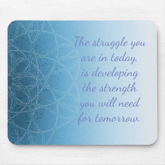 Blue Mystical Mandala Inspirational Mouse Pad (Front)