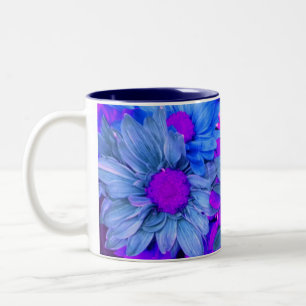 Blue N Purple Daisies Mug