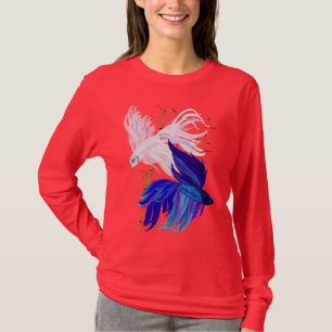 Blue 'n' White Siamese Fighting Fish Shirt