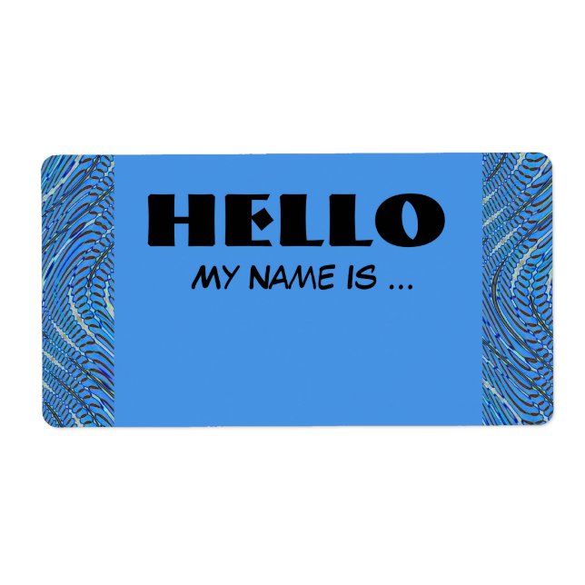 blue name badge (Front)