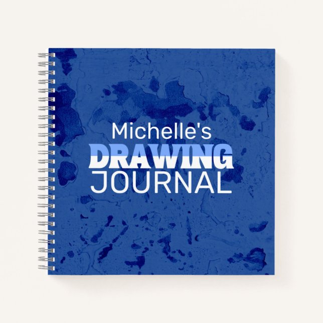 Blue Name Drawing Journal (Front)