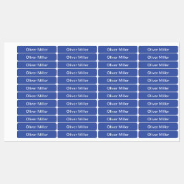Blue name labels for school camp daycare