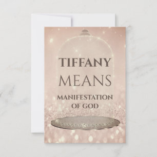 Blue Name Meaning Glitter Rose Sweet 16th Invitation