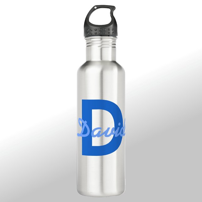 Blue Name & Monogram 710 Ml Water Bottle (Creator Uploaded)