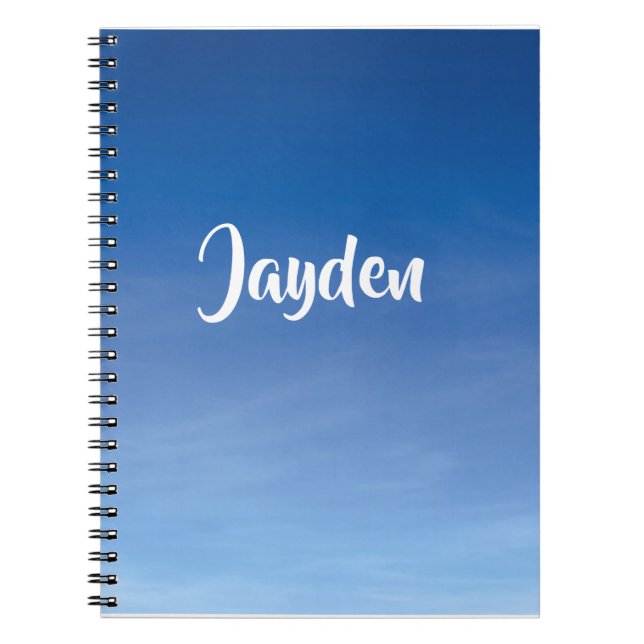 Blue Name Personalisation School Notebook  (Front)