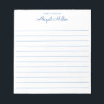 Blue Named Notes Lined Personalised  Notepad<br><div class="desc">Add  your text using the template form.</div>