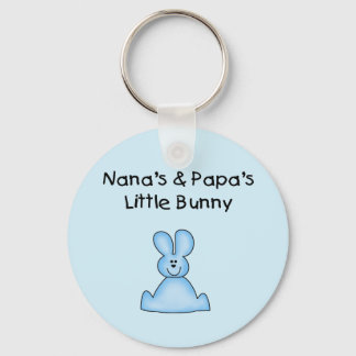 Blue Nana's and Papa's Little Bunny Key Ring