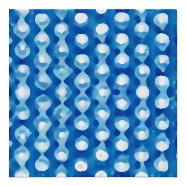 Blue Nanoparticle Pattern Photo Print (Front)