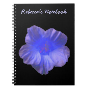 Blue Nasturtium Flower Customisable Notebook