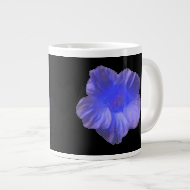 Blue Nasturtium Flower Mug (Front Right)