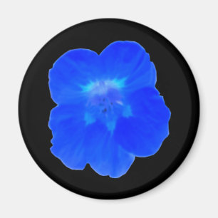Blue Nasturtium Magnet