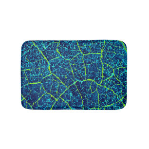 Blue Nature Abstract Pattern Bath Mat