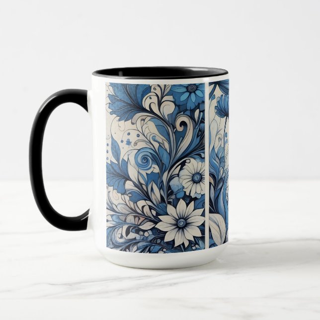 Blue Nature Mug (Left)
