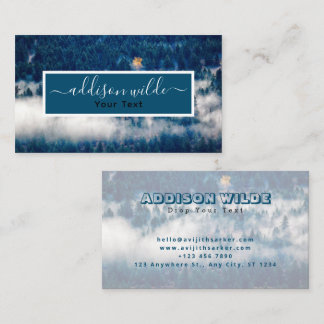 Blue Nature With White Cloud Modern Personalised Business Card