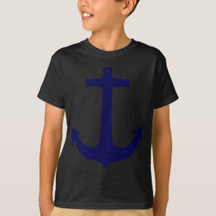 Blue Nautical anchor pattern T-Shirt