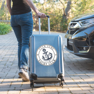 Blue Nautical Anchor yacht club boat marina Name