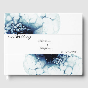 Blue Nautical Destination Wedding Guest Book