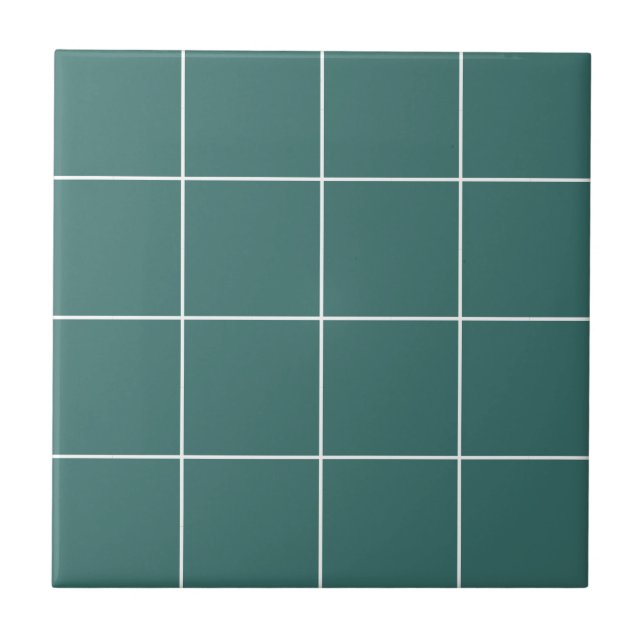 Blue Nautical Modern Trendy Geometric Pattern Ceramic Tile (Front)