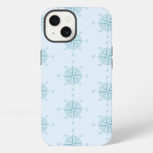 Blue Nautical Sailing Compass iPhone 13 Case