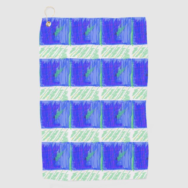 Blue Nautical Theme  Golf Towel (Front)