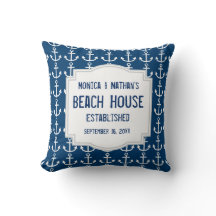 Blue Nautical Theme with Anchors A01
