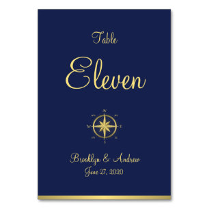 Blue Nautical Wedding Place Cards Table Cards