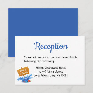 Blue Nautical Wedding Reception Beach Waves Summer Invitation