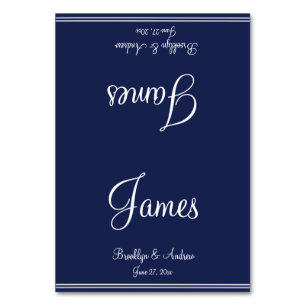 Blue Nautical Wedding Table Cards Seating Cards