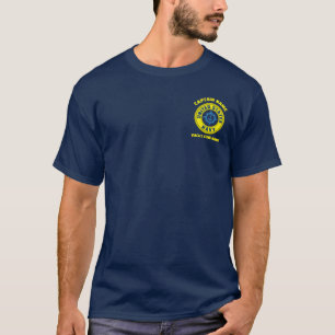 Blue navy Anchor nautical captain boat summer  T-Shirt