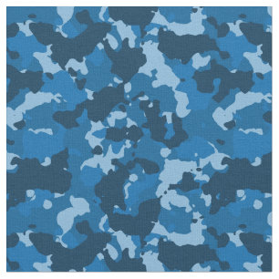 Blue Navy Camouflage Camo Military Fabric