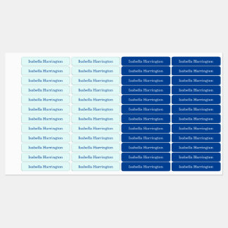 Blue/Navy Custom Name Iron-On Fabric Clothing