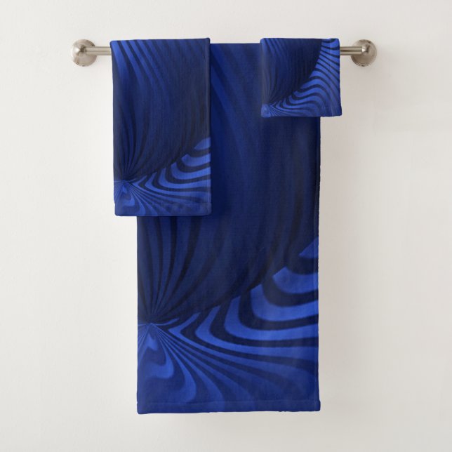 Blue Navy Decorative Bath Towel Set (Insitu)