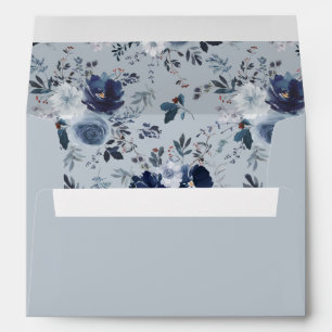 Blue & Navy Floral - Blue 2 Envelope