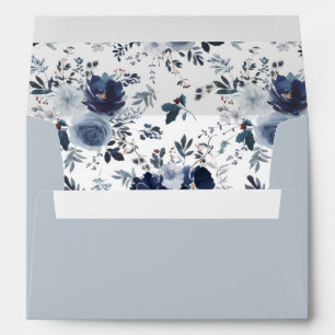 Blue & Navy Floral - Blue 2 Outside Envelope