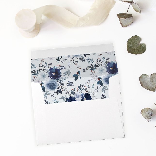Blue & Navy Floral - Light Blue Envelope (Creator Uploaded)
