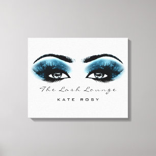 Blue Navy Makeup Artist Beauty Lashes Canvas Print