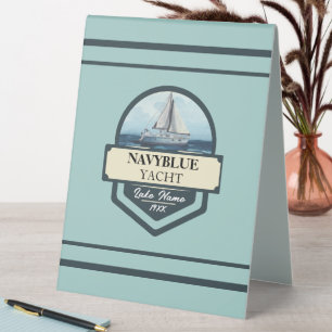 Blue Navy Nautical Anchor yacht club boat marina 