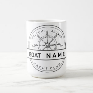 Blue navy Nautical Anchor yacht club boat marina Coffee Mug