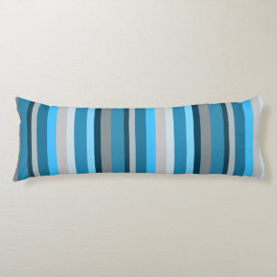 Blue Navy Tan Vertical Striped Body Cushion