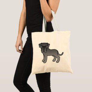 Blue Neapolitan Mastiff Cartoon Dog Tote Bag