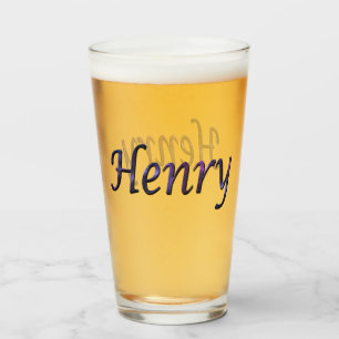 Blue Nebula Henry Name, Glass