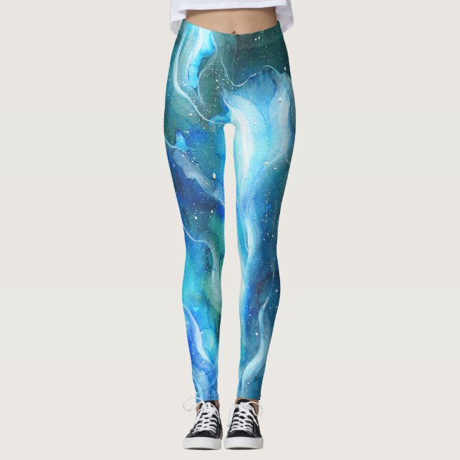 Blue Nebula Leggings (Front)